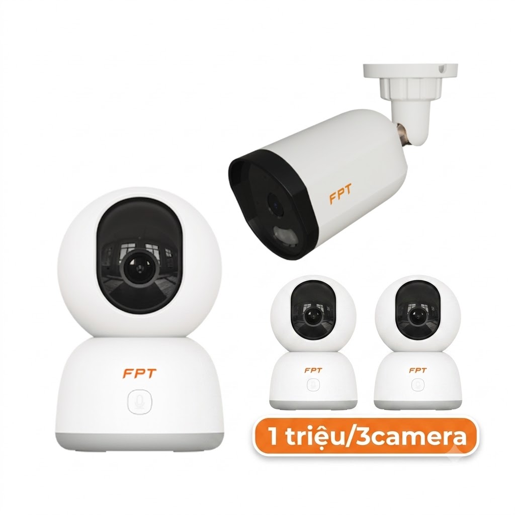 Siêu Ưu Đãi: 1 Triệu / 3 Camera FPT